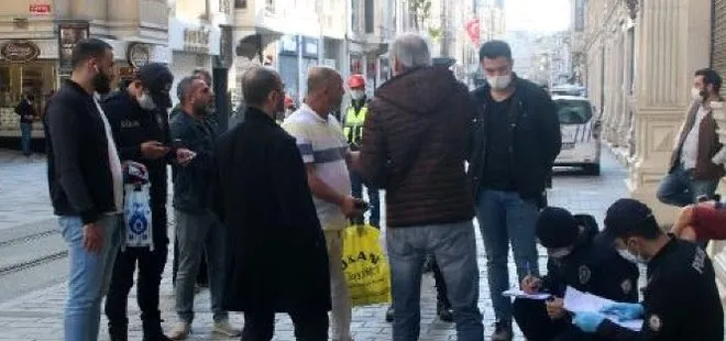 İstiklal Caddesi’nde maskesiz dolaşanlara ceza kesildi