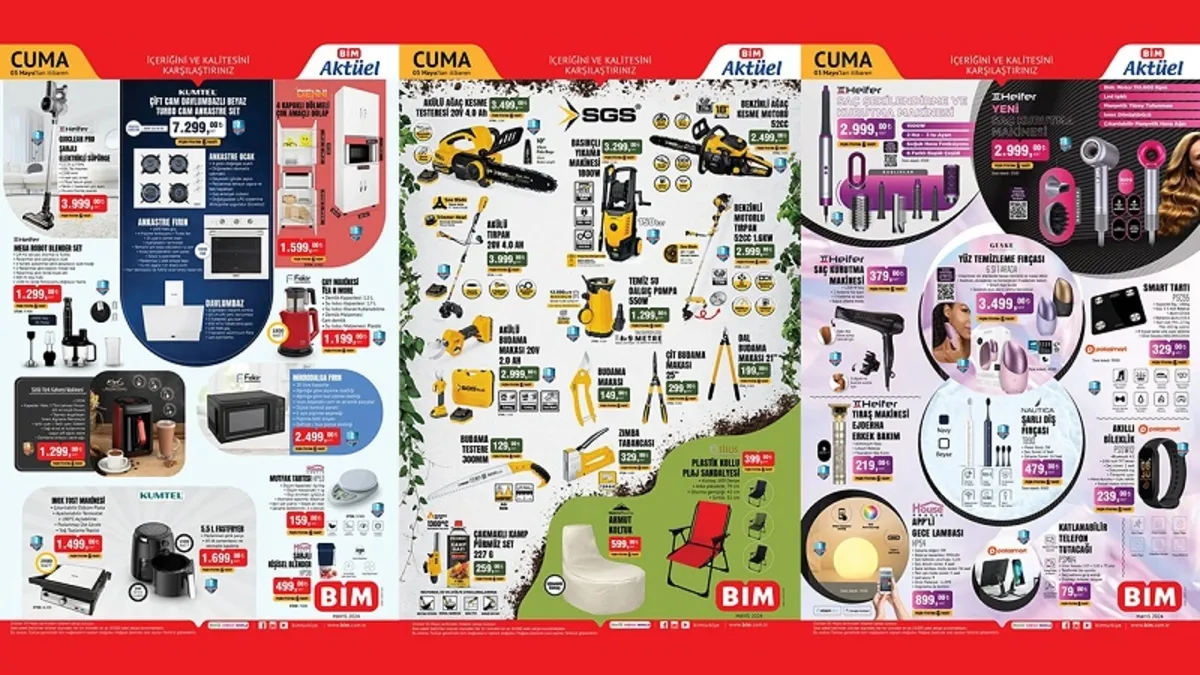 BİM 3 Mayıs aktüel ürünler yayınladı! BİM’de Akıllı Tartı, Akıllı gece lambası, Mutfak Tartısı, Akülü Ağaç Kesme Testeresi satışa sunulacak