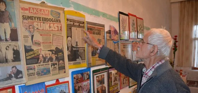 Tokatlı Sadık dedenin Başkan Erdoğan sevgisi! 20 yıldır gazetelerdeki kupürlerini biriktiriyor