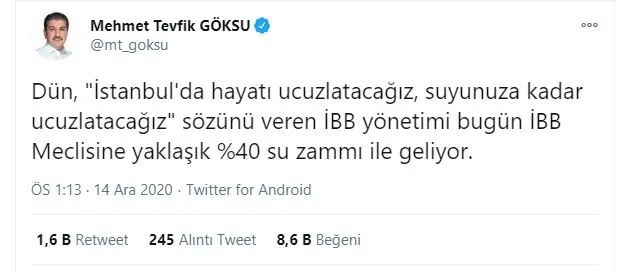Son dakika: İBB yönetiminden suya yüzde 40 zam talebi! Mehmet Tevfik Göksu duyurdu - 2