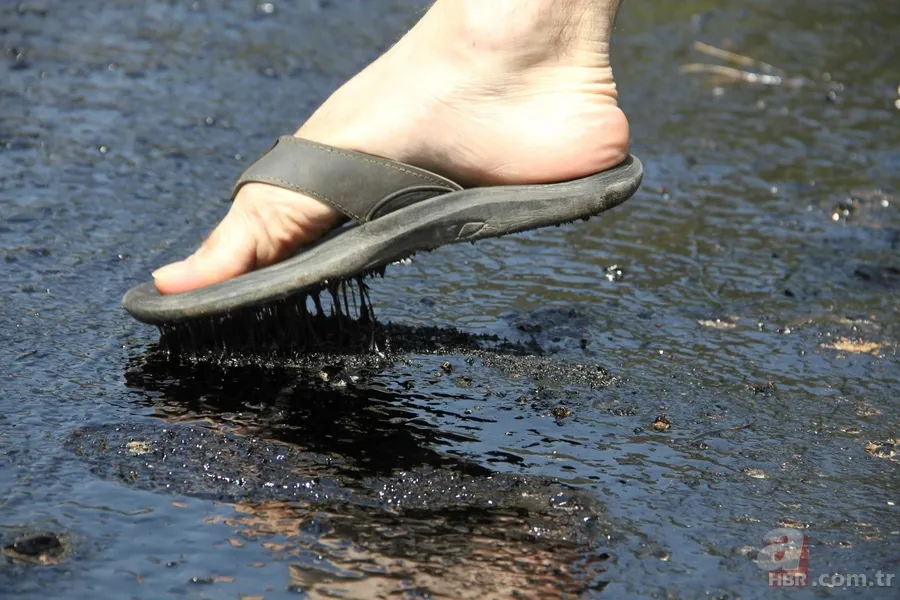 Fethiye'de asfalt eriten sıcaklar hayatı durdurdu 19