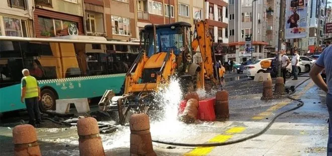Beşiktaş’ta su borusu volkan gibi patladı! Vatandaşlar mağdur oldu