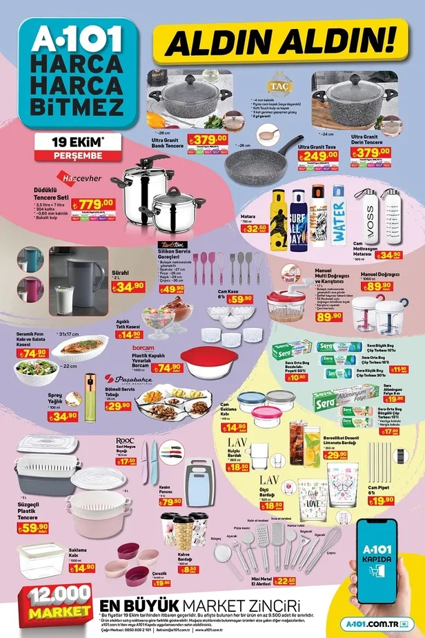 20 Ekim A101 aktüel ürünler kataloğu yayınladı! A101’de sıvı yağı 179 TL’ye, fön makinesi 349 TL’ye, sürahi 34,90 TL’ye, kitaplık 590 TL’ye satışa sunuluyor. - 8