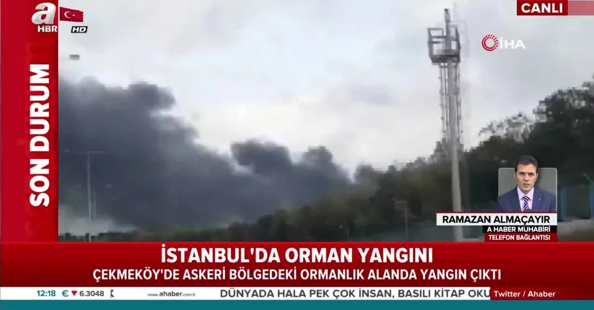 Son Dakika Istanbul Cekmekoy De Askeri Alanda Korkutan Yangin Ilk Goruntuler Video Izle Flas Haberler Ahaber Son Dakika Video Izle