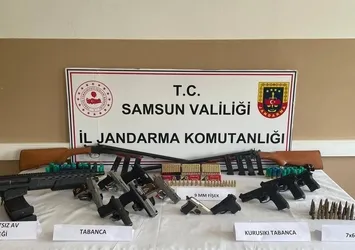 Samsun'da jandarma ekiplerinden silah operasyonu: 9 gözaltı