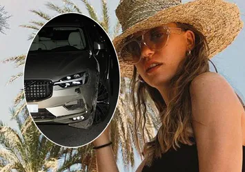 Serenay Sarıkaya'nın şoförü kaza yaptı