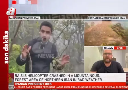 Dünya A Haber’in canlı yayınını konuşuyor! Reisi'nin öldüğü helikopterin enkazında A Haber canlı yayın yaptı