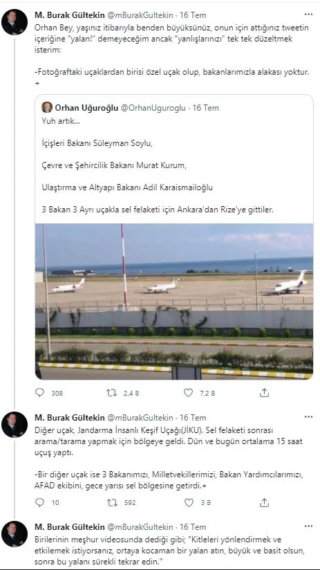 1626554010268.jpg CHP İstanbul Milletvekili Mehmet Bekaroğlu "Üç bakan Rize'ye üç ayrı uçakla gitti" yalanına ortak oldu: Paylaşımı silmesine rağmen özür dilemedi - 6