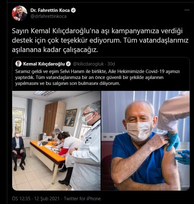 CHP lideri Kemal Kılıçdaroğlu koronavirüs aşısının ilk dozunu yaptırdı - 3