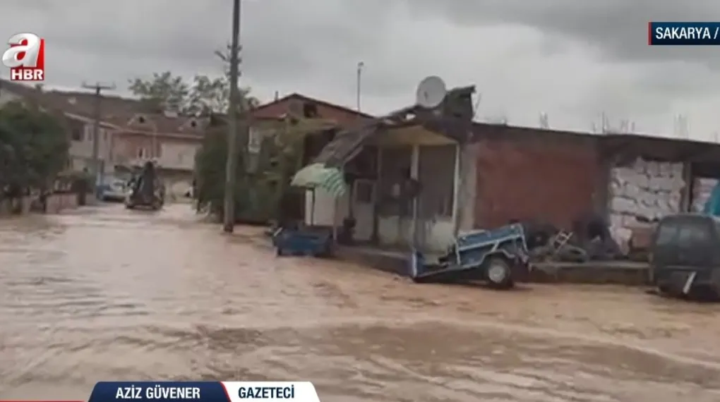 Sakarya’da sel alarmı! Mahalle sulara gömüldü