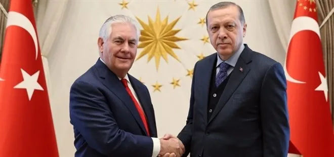 Cumhurbaşkanı Erdoğan ABD’li Bakan Tillerson’ı kabul etti