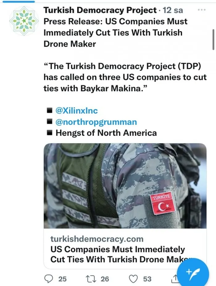 ABD’de Türkiye düşmanları yine sahnede! FETÖ tabanlı dernekten Baykar’a boykot çağrısı