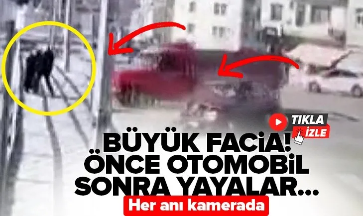 Gümüşhane’de korkunç kaza! Freni boşalan kamyonet önce otomobile sonra kaldırımdaki yayalara çarptı | İşte o anlar...