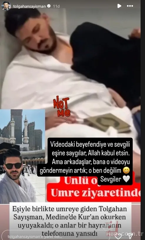 Herkes ünlü oyuncu sandı! Tolgahan Sayışman'dan Umre görüntülerine açıklama... 7