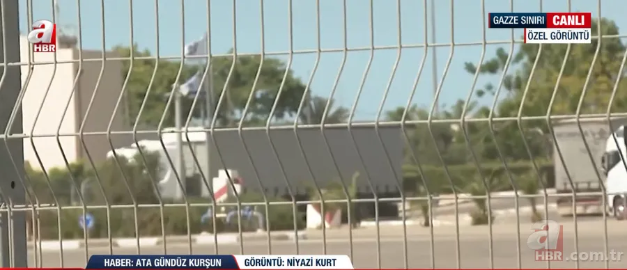 Gazze sınırında hareketlilik! Gazze'ye giren yardım tırları A Haber'de 10
