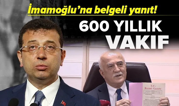 Vakıflar Genel Müdürü Burhan Ersoy'dan CHP'li Ekrem İmamoğlu'na belgeli 'Gezi Parkı' cevabı
