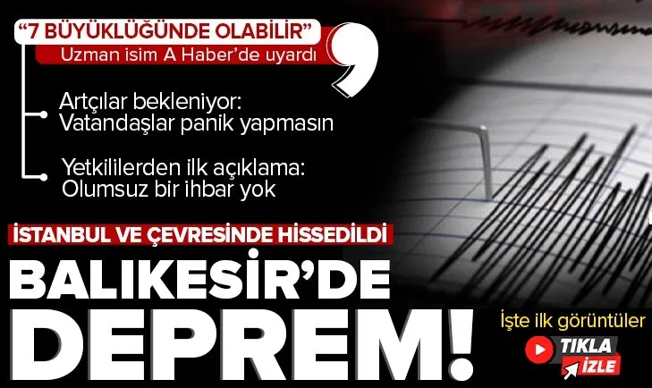 Son dakika! İstanbul’da hissedilen deprem! Balıkesir 4.7 ile sallandı! Son depremler listesi...