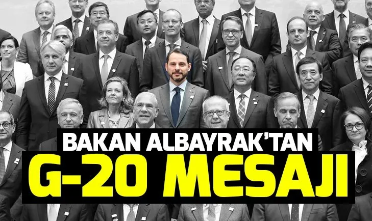 Son dakika: Bakan Albayrak'tan G-20 mesajı