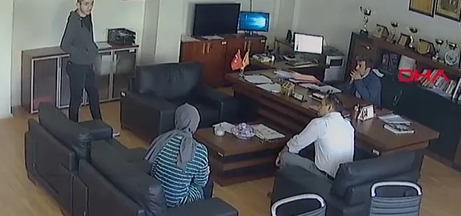 İstanbul’da şok görüntüler kamerada! Müdür odasında öğrenciye yumruklu saldırı
