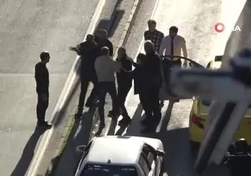 Samsun'da trafikte kavga kamerada