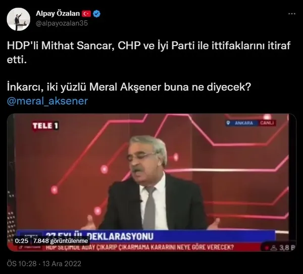 HDP ittifakı birinci ağızdan itiraf etti! Mithat Sancar: Herkes biliyor bizim sayemizde kazandınız
