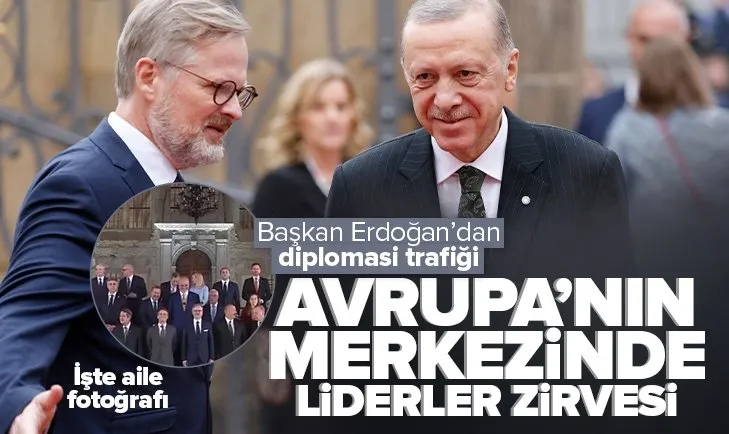 Avrupa’nın merkezinde liderler zirvesi! Başkan Erdoğan’Prag’da | Aile fotoğrafı çektirildi