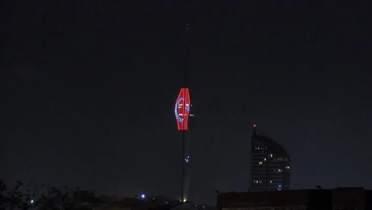 Çamlıca Kulesi’nde 29 Ekim Cumhuriyet Bayramı’na özel ışık gösterisi