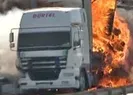 TEMde TIR yangını! Trafik yoğunluğu oluştu