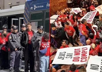 Amerikalı Yahudiler Trump Tower'ı işgal etti! "Öğrencilerle değil, Nazilerle savaşın" | 98 gözaltı var