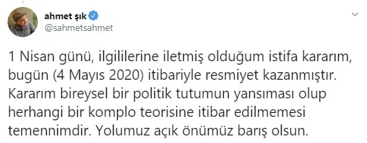 Ahmet Şık HDP'den istifa etti - 1