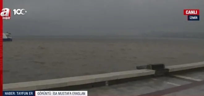 İzmir Körfezi çamura bulandı! A Haber bölgede