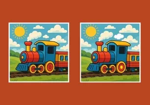 Optik illüzyon testi: 5 saniyede 3 farkı bulabilir misin? Tren kaçmadan detayları yakalayın!