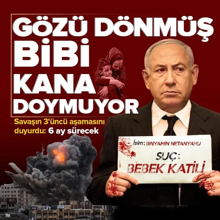 Katil Netanyahu kana doymuyor!
