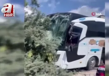 Yolcu otobüsü bir evin bahçesine girdi