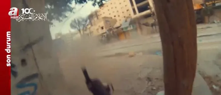 Eliyle tanka patlayıcı yerleştirip katil İsrail’in tankını böyle imha etti! Cephe hattından sıcak görüntüler