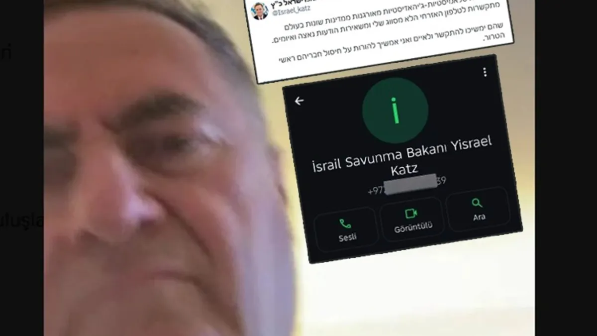 Siyonist Bakan Katz’e Türk vatandaştan görüntülü arama şoku! O anlar gündem oldu | Katz'dan açıklama
