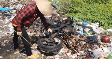 Çöpte bulduğu 30 yıllık yanmış motoru restore etti! Son hali ağızları açık bıraktı