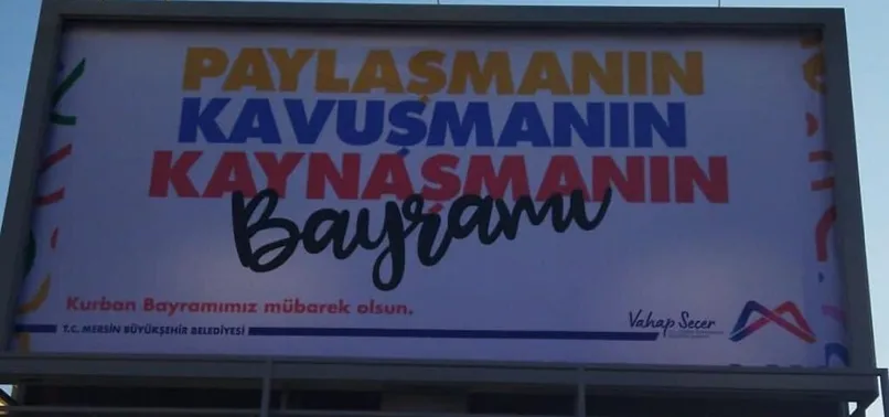 CHP yönetimindeki Mersin Büyükşehir Belediyesinden 'PKK'lı bayram kutlaması