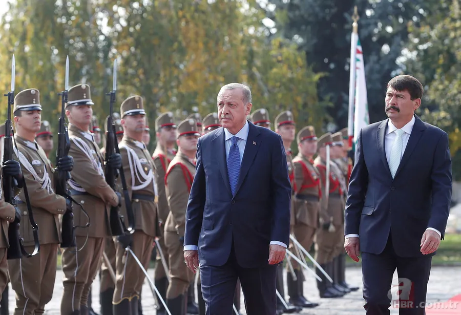 Başkan Erdoğan Janos Ader tarafından resmi törenle karşılandı 5