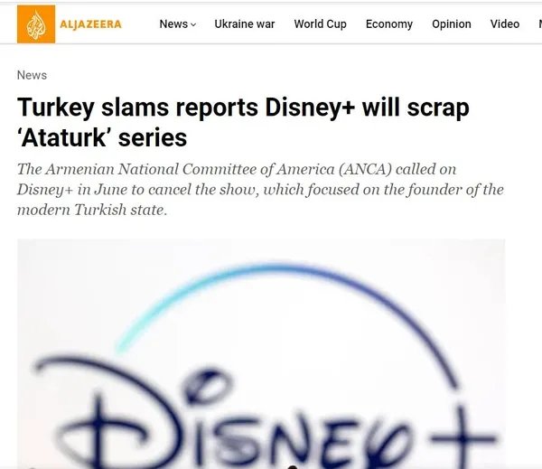 Ermeni lobisinin kukla gazetesinden hadsiz benzetme! Türkiye’nin Disney’e tepkisi dünya basınında