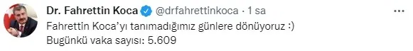 Sağlık Bakanı Fahrettin Koca’dan esprili paylaşım: Beni tanımadığımız günlere dönüyoruz