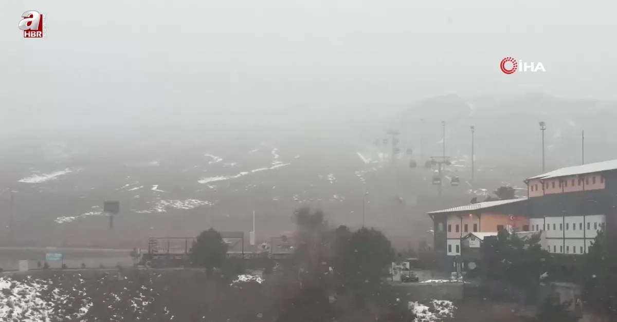 Erciyes’te kar yağışı yeniden başladı