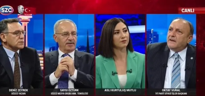 İYİ Parti’nin yerel seçim kararı sonrası CHP yandaşı Sözcü TV’de kapışma! Deniz Zeyrek ile Oktay Vural tartıştı: Buraya kavga etmeye gelmişsiniz