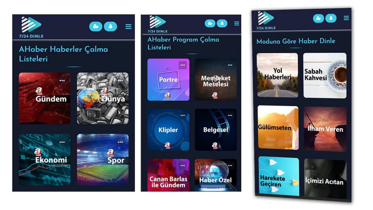 Hayatın her anında 7/24 Dinle