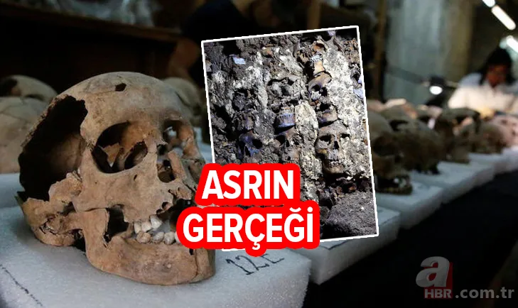 Bilim insanları Aztekler’e ait kafatasları karşısında şoke oldu! Kafatası kulesi… 1