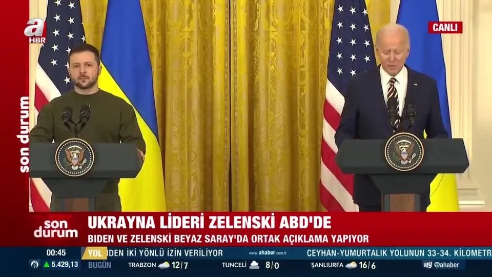 Zelenskiy’den savaş döneminde ABD’ye ziyaret! ava sahamızı güvence altına alacağız