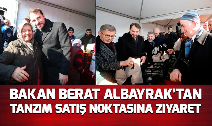 Bakan Berat Albayrak, Üsküdar tanzim satış noktasını ziyaret etti