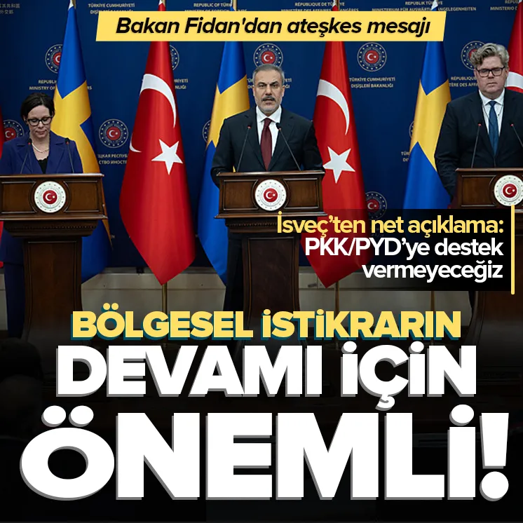 Bakan Fidan’dan ateşkes mesajı!