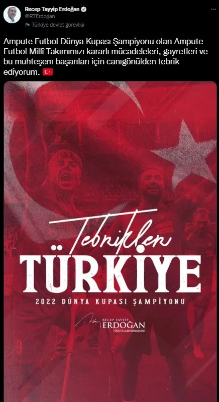 Ampute Futbol Milli Takımı İstanbul’da tarih yazdı: 2022 Dünya Kupası Türkiye’nin!
