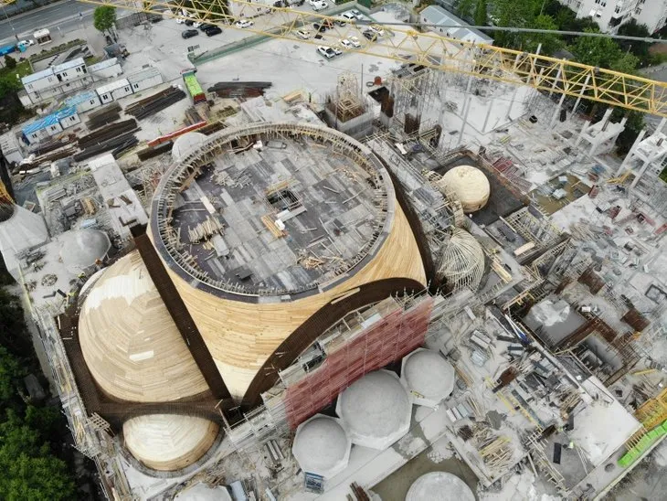 Barbaros Hayrettin Paşa Camii'nin yüzde 75'i tamam! İşte son görüntüsü